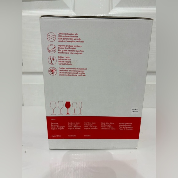SPIEGELAU Salute Red Wine Glasses. in box - Picture 4 of 4